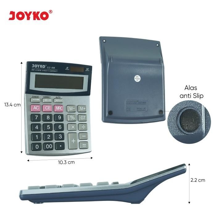 

X689 Calculator / Kalkulator Joyko Cc-26 / 12 Digits / Check Correct