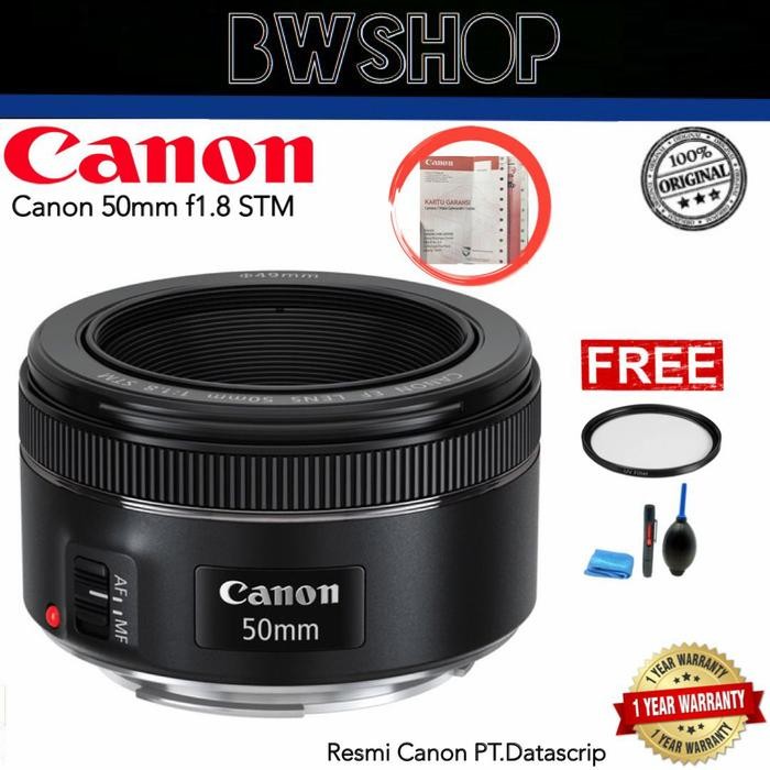 LENSA CANON EF 50MM F1.8 STM - LENSA FIX - LENSA CANON 50MM