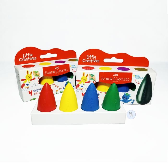 

FABER-CASTELL - Easy Graps Bulb Crayons Isi 4 Warna - Set