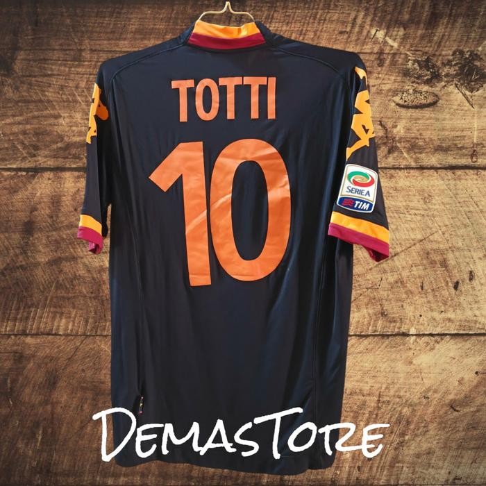 Neww ORIGINAL AUTHENTIC Serie A Match Issue As Roma Season 2012/2013 TOTTI Kappa NO Worn Jersey L