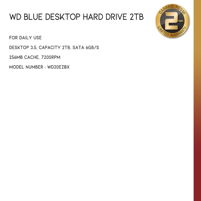 

WESTERN DIGITAL - 2TB BLUE