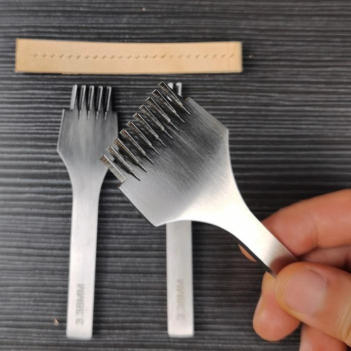 

Bisa E-Faktur! Polished Europe Stitching Hole Punch Pricking Iron - Leather Tools