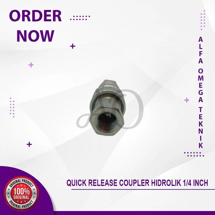 QUICK RELEASE COUPLER HYDRAULIC BSP 1/4 INCH HIDROLIK 1/4" BSP