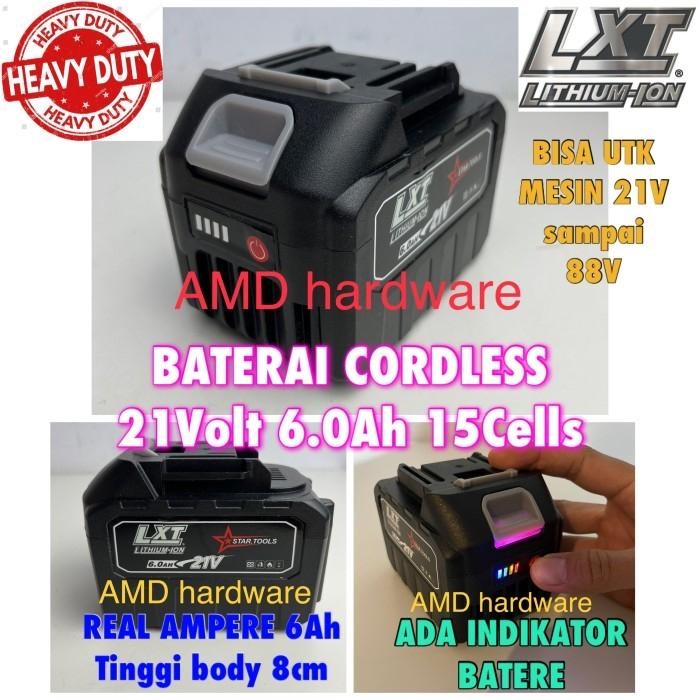 Promo Nagawa Baterai Battery Bor Cordless Impact Wrench Socket 21V - 21 Volt