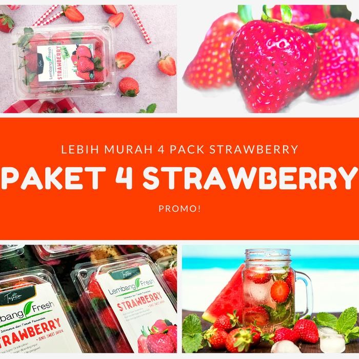 

DISKON paket hemat 4 Strawberry Fresh Lembang lebih manis READY STOCK