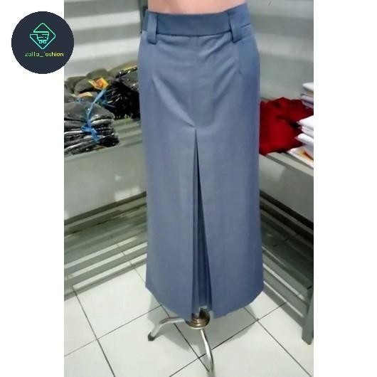 (Allthebest) ROK SPAN BELAH TENGAH PANJANG SERAGAM SEKOLAH SMA WANITA