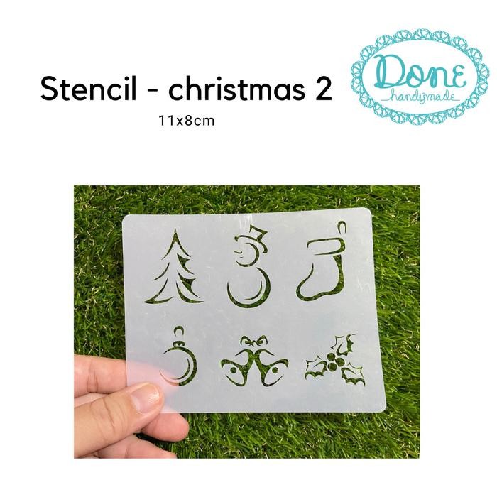 

SARI Christmas Stencil Natal Pola Stencil Dekorasi Kerajinan Tangan 2