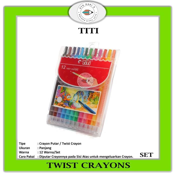 

SARI Titi- Twist Crayon Titi Puter/Krayon Titi Puter Isi 12 -Set