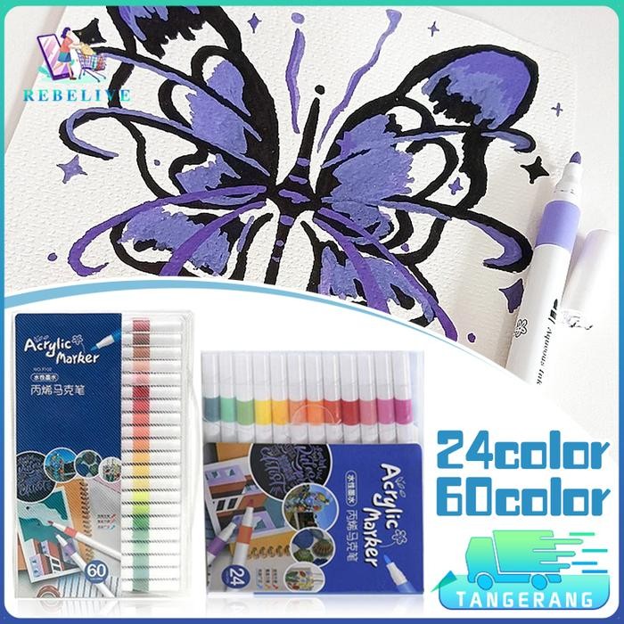 

SARI 24/60 Spidol Acrylic Pen Akrilik Marker Warna Cepat Kering