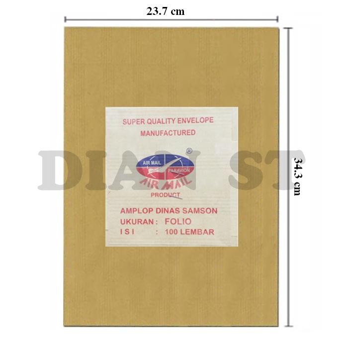 

5WUM Airmail / Air Mail Amplop Coklat Folio - Pak