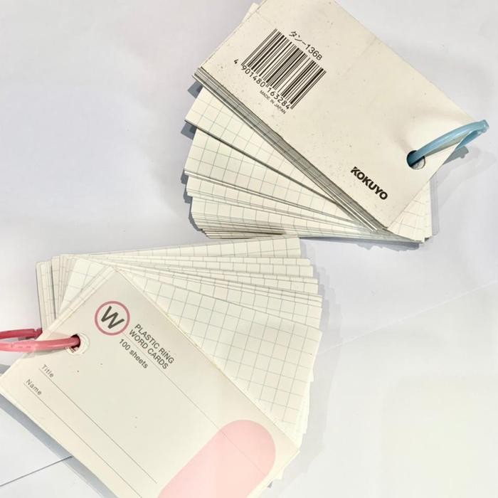 

SARI Kokuyo Plastic Ring Word Card 100Sheets