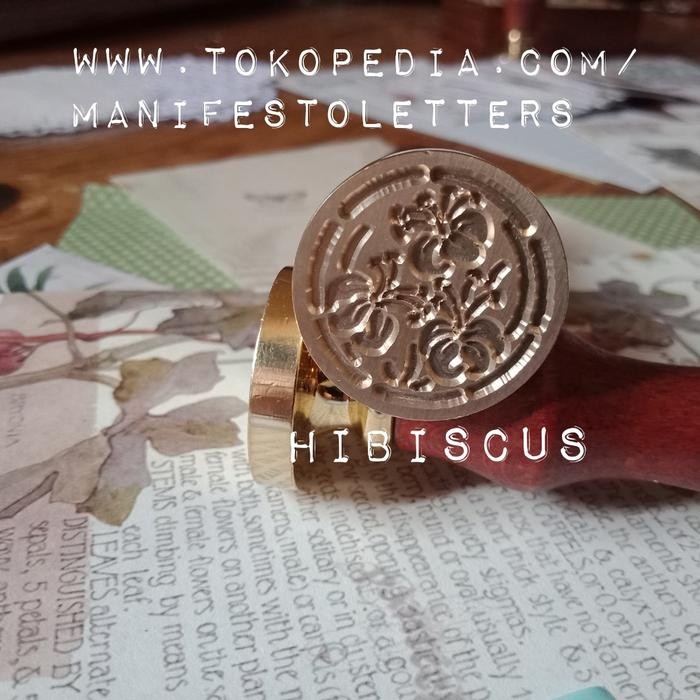 

5WUM Sealing Wax Stamp Flower Series Segel Lilin Stempel Seal Kayu Wooden