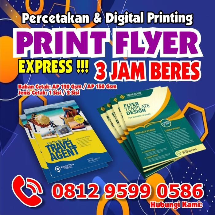 

5WUM Cetak Brosur A4 / Print Brosur A5 / Cetak Flyer A4 / Print Flyer A5 - 3 Jam Beres