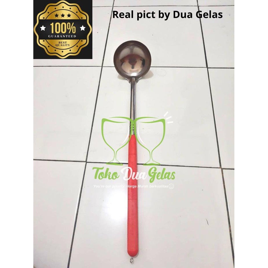 BSKU Irus Sendok Centong Kuah Bakso Baso Sayur Stainless Panjang 40 Cm
