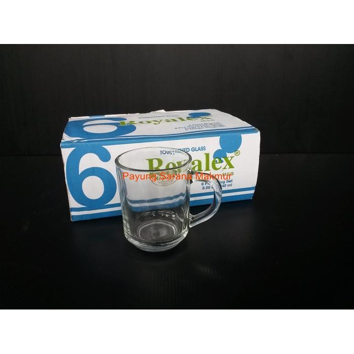 N6VA Gelas Royalex / Gelas Kopi Rx 255 / Gelas Gagang Royalex 6Pcs