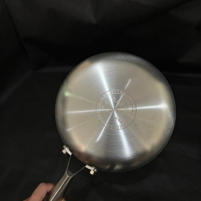 Saute Pan Frying Pan Stainless Sus 316L 3 Layer Wajan Panci Stainless Tumis Goreng Masak Kuah Food