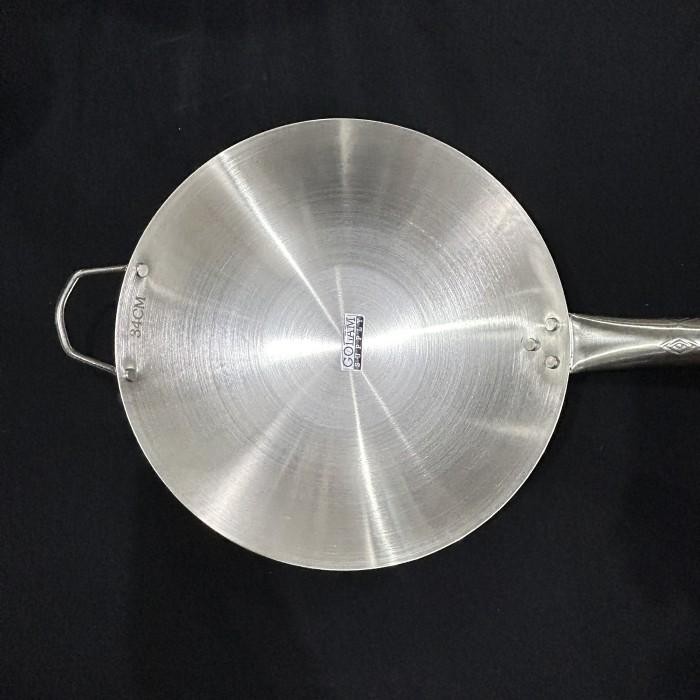 Wajan Stainless Gagang Satu Wok Pan Kuali Penggorengan Tebal