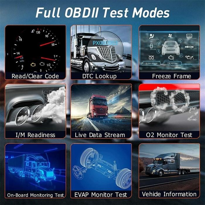 ANCEL HD3200 12V/24V MOBIL OBD2 SCANNER SISTEM PENUH TRUK TUGAS BERAT