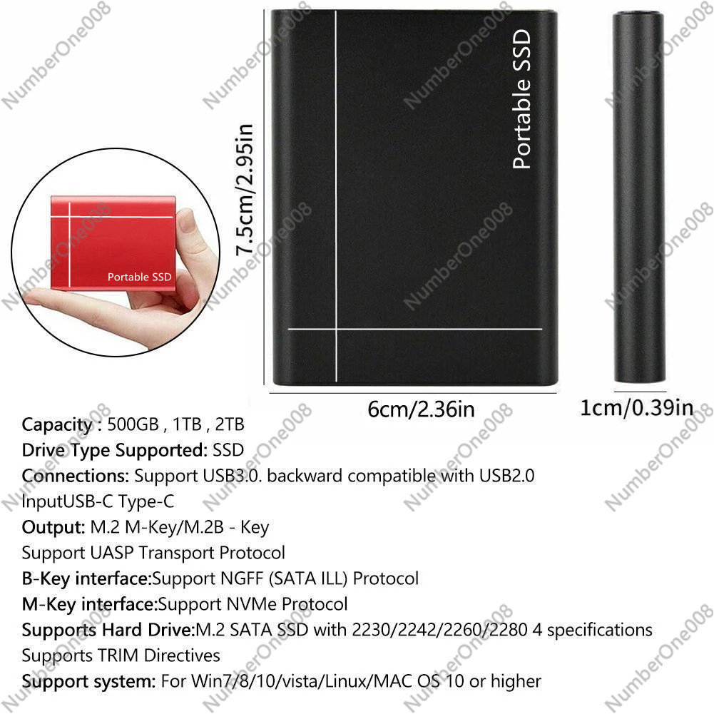 Upgrade Solid State Mobile Hard Disk 8TB 10TB 16TB High Speed Mobile Hard Disk