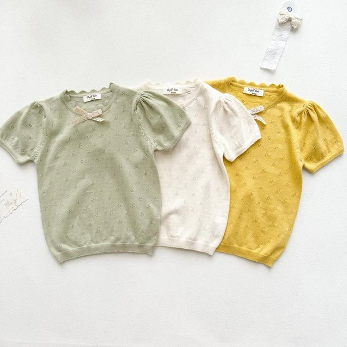 Chyntia Knit Top Atasan Anak Perempuan Baju Knit Anak Perempuan Top Anak Perempuan