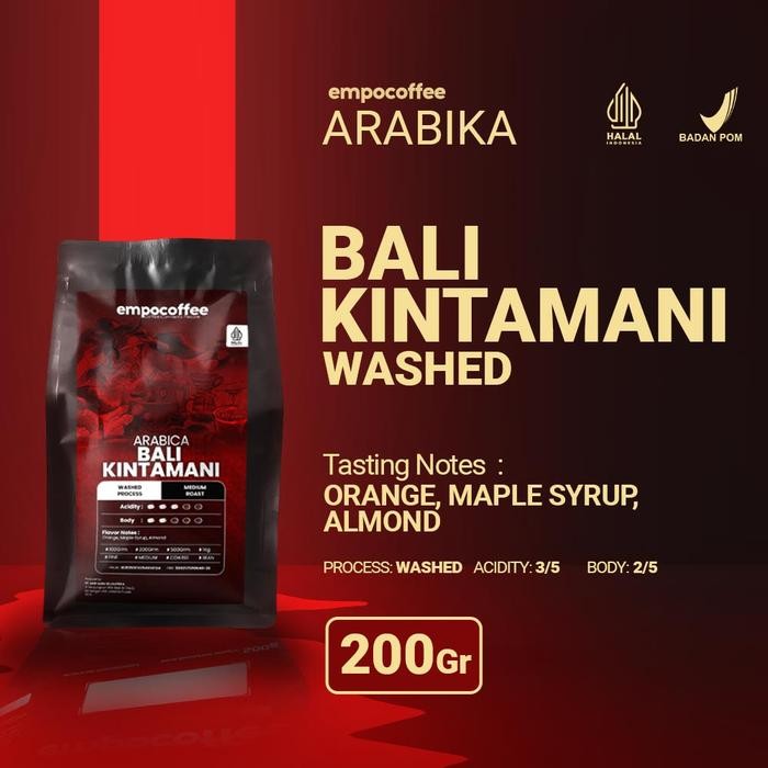 

Kopi Arabika Bali Kintamani Arabica Coffee Bean Coffe Beans 200 Gram