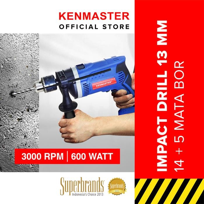 Kenmaster Bor Impact Drill 13MM With Box - Bor Listrik - BOR080
