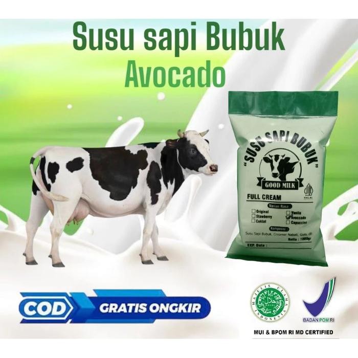 

susu Bubuk sapi full cream penggemuk badan rasa avocado berat 1000gram