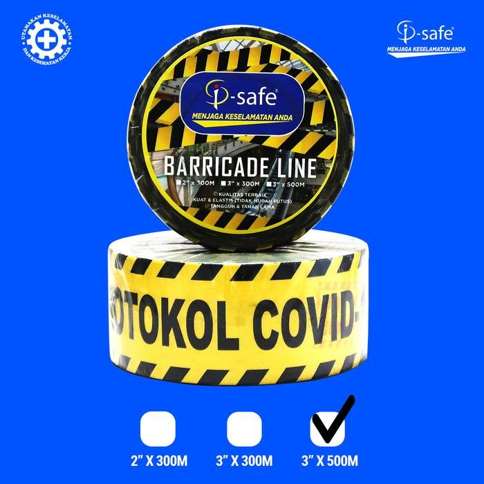 

I-Safe Police Line Area Wajib Protocol Covid-19 3" X 500M Pembatas