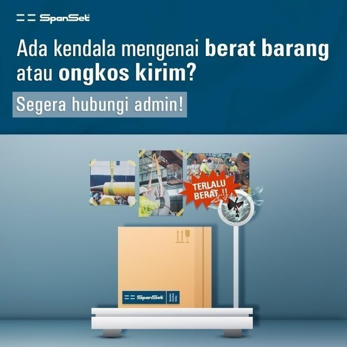 

[B4000-8M] Spanset Webbing Sling Double Ply 4 Ton X 8 Meter, Safety Factor 7:1, Tali Angkut & Angkat