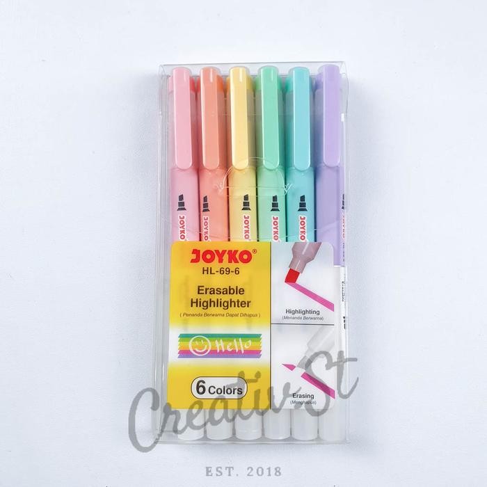 

JOYKO Erasable Highlighter Penanda Halaman Dapat Dihapus HL-69-6 Putih