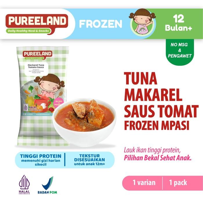 

READY PUREELAND BABY MACKEREL TUNA SAUS TOMAT KALENG - TUNA MAKAREL SAUS TOMAT