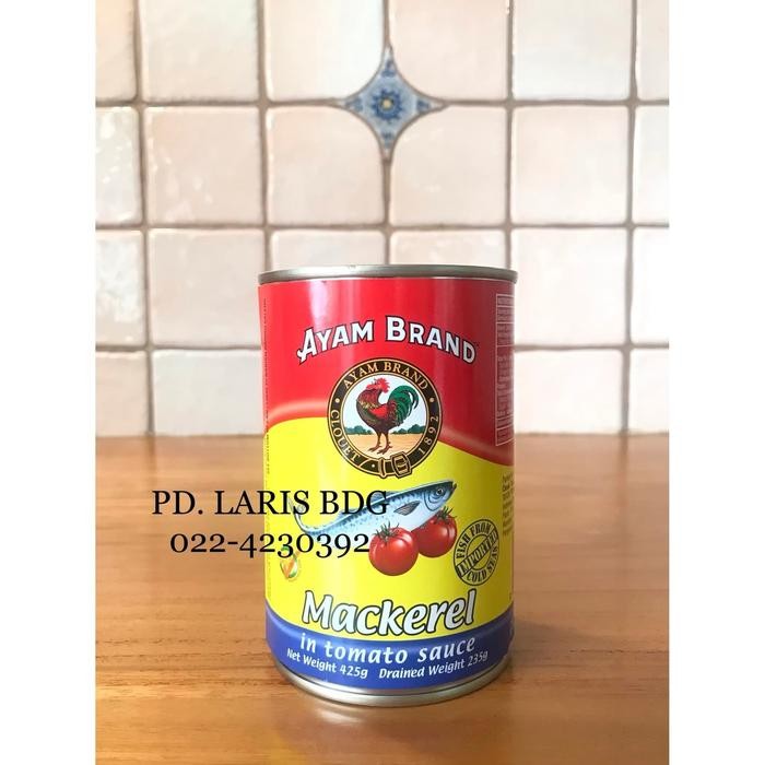 

READY AYAM BRAND MACKEREL SARDIN KALENG SAUS TOMAT 425G - MAKANAN KALENG PRAKTIS