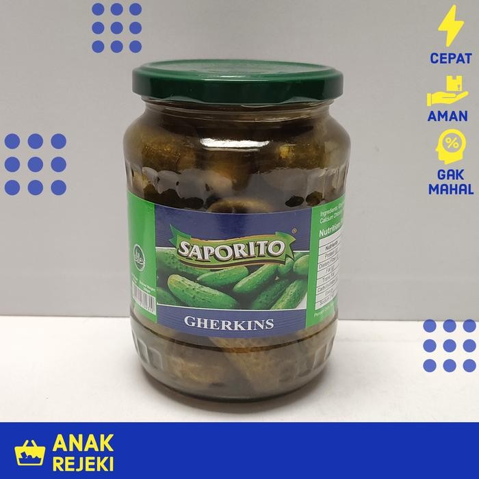

READY SAPORITO GHERKINS PICKLED CUCUMBER 670G - KETIMUN ACAR GURIH
