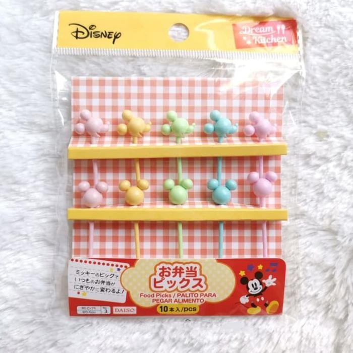 Bento Pick Disney Mickey Minnie Mouse Alat Tusuk Hiasan Bento Kue