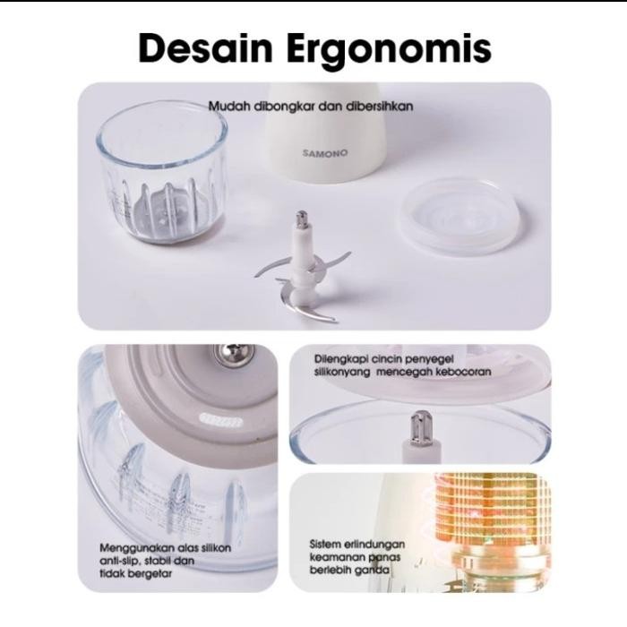 Samono Food Chopper Mini Chopper Serbaguna Samono Chopper Swmc200