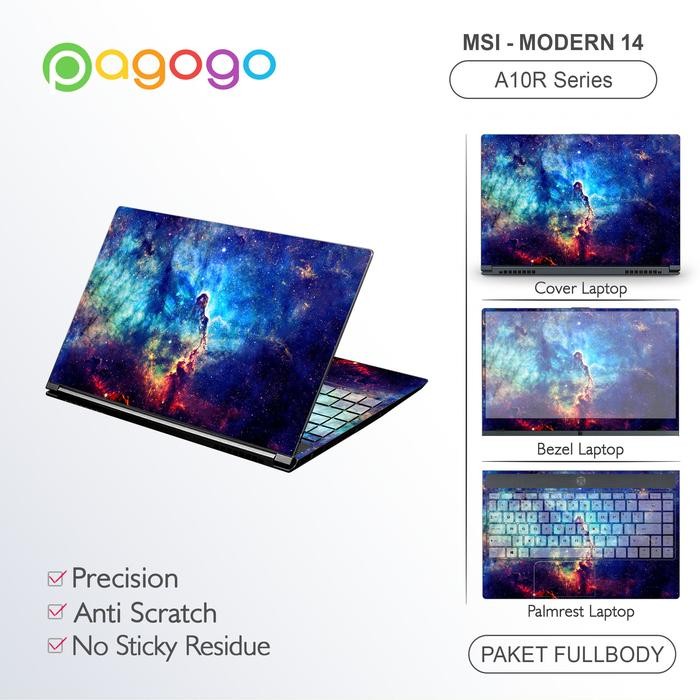 Siap Kirim Garskin Sticker Laptop MSI Modern 14 A10R A10RB B10M B10MW Full Body Skin