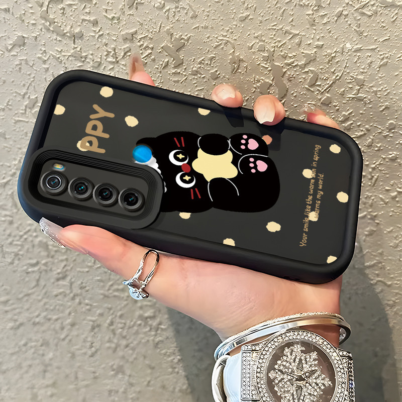 Casing Hp Xiaomi Redmi Note 8 Redmi Note 8T Redmi Note 8 Pro Case Casing pola Kucing Hitam yang lucu