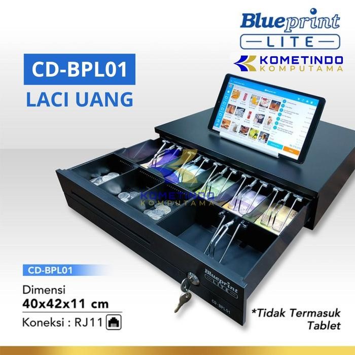 

Cash Drawer 01 BESAR Laci Kasir Laci Uang BLUEPRINT CD-BPL01 40x42x11 cm - Connection RJ11, 5 Paper