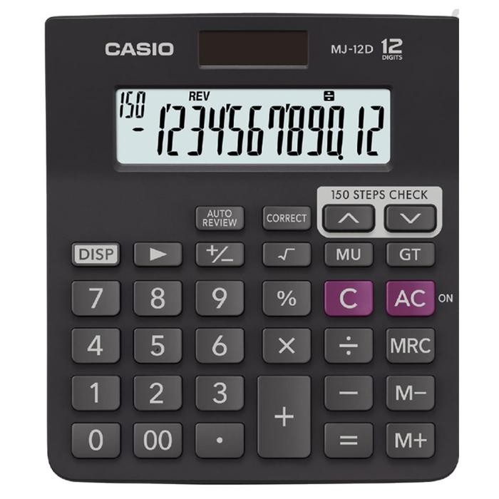 

Casio Check & Correct Calculator MJ12 DA CEK ULANG 12 DIGIT DUAL POWER