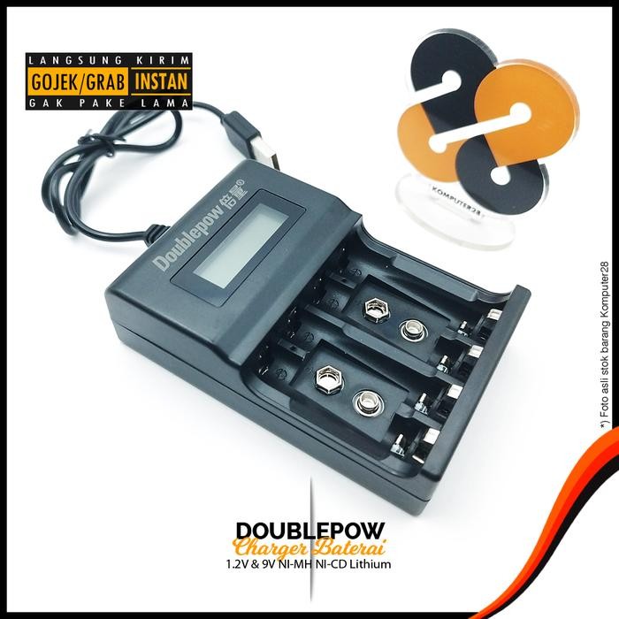 DOUBLEPOW DP-UK95 CHARGER BATERAI RECHARGABLE 4 SLOT - AAA AA 1.2V 9V