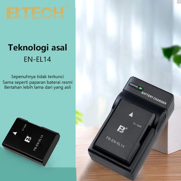 BTECH BATTERY NIKON EN EL14 CAMERA DIGITAL BATERAI CHARGER UNTUK KAMERA NIKON D5300 D3200 D3300