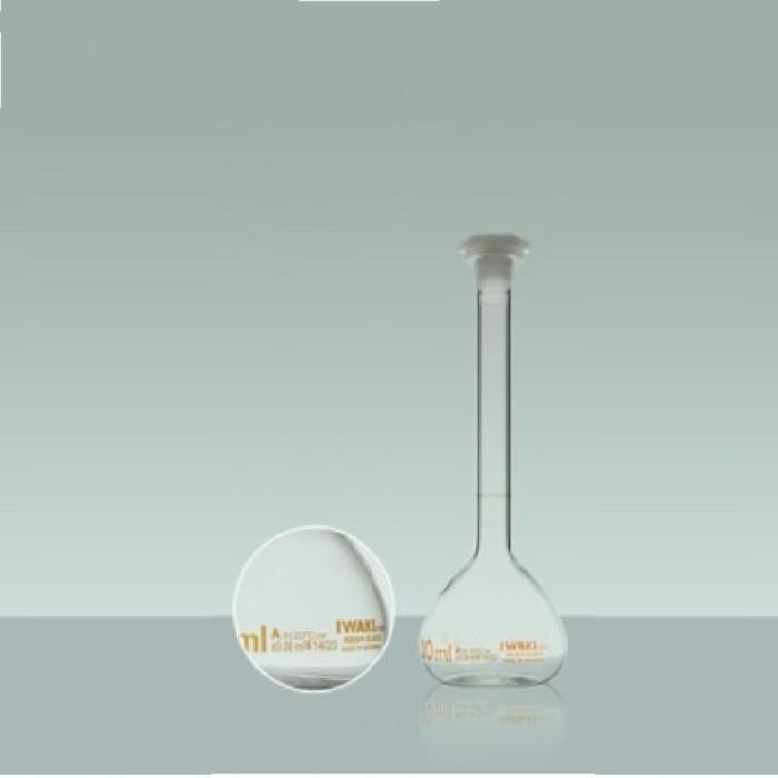 LABU UKUR 50 ML LABU TAKAR VOLUMETRIC FLASK WITH STOPPER PP IWAKI 5645