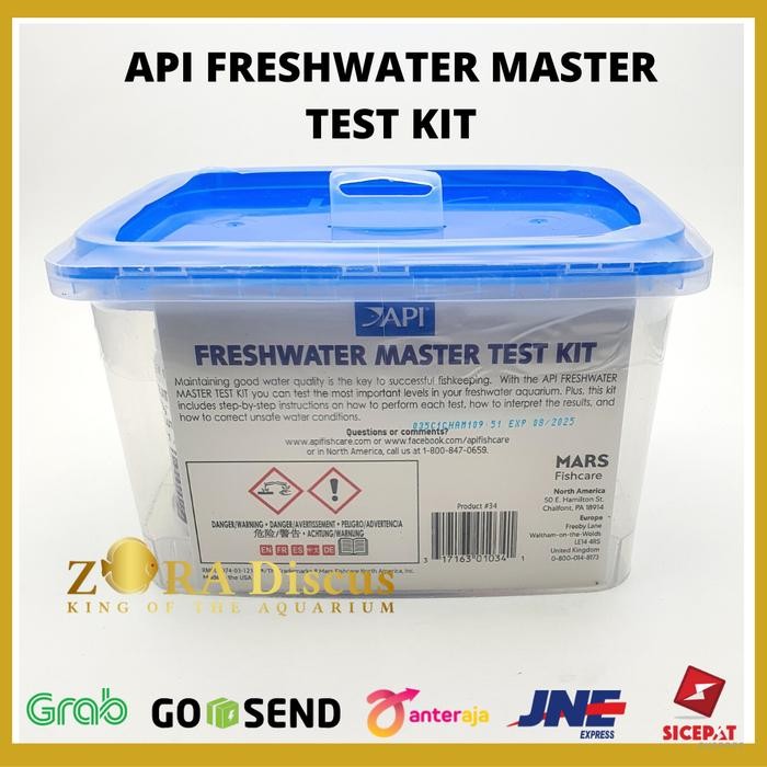 ORIGINAL API FRESHWATER MASTER TEST KIT AIR PH AMONIA NITRIT NITRAT