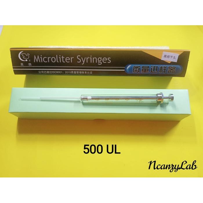 SYRINGE INJECTOR GLASS MIKROLITER 0,5 ML ( 500 UL )