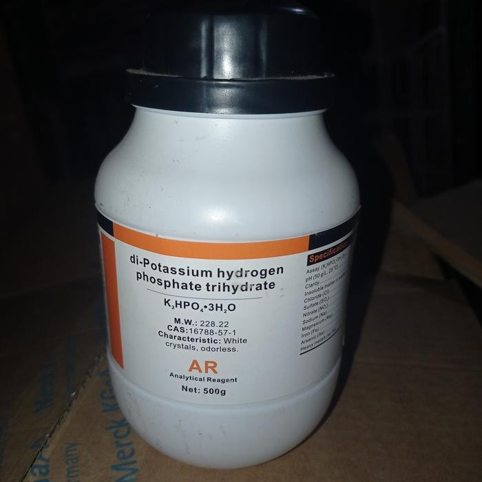 DI KALIUM HYDROGEN PHOSPHATE TRIHYDRATE / K2HPO4. 3H2O AR 500G