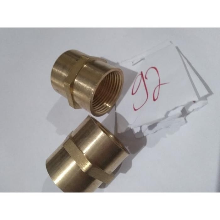 ready sok kran drat dalam 1/2 drat luar 5/8 besi kuningan soket sock