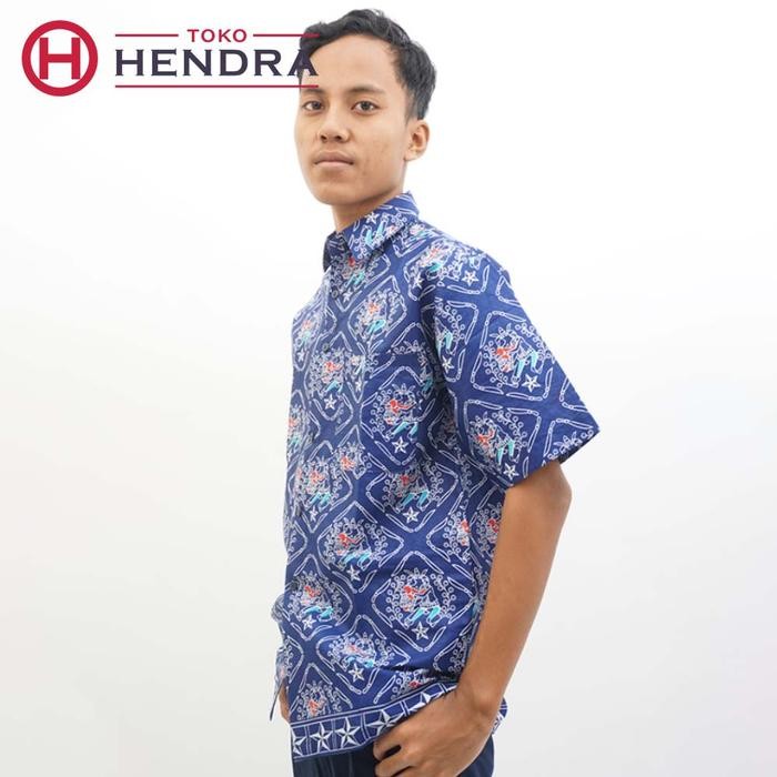 (Allthebest) Batik SMP Kota Depok Lengan Pendek Dan Panjang Seragam Sekolah Baju Seragam Sekolah