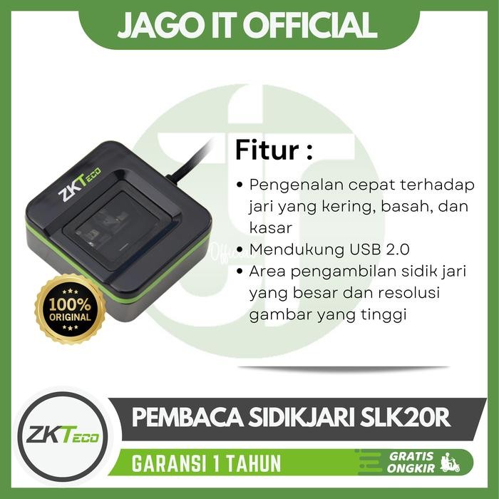 Mesin Pembaca Sidik Jari USB Reader Fingerprint ZKTECO SLK20R