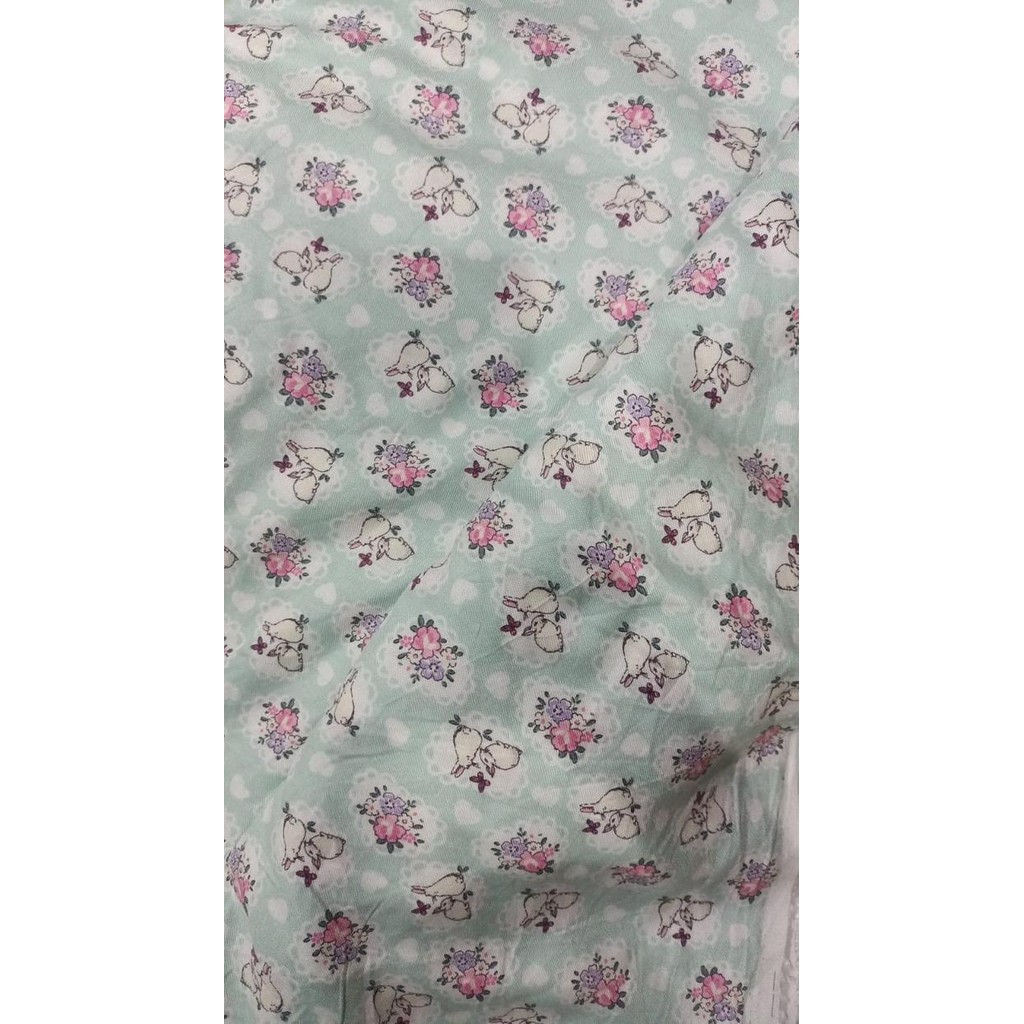 Kain Linen Tipis Motif Kelinci Quality Import,Jual Persetengah Meter