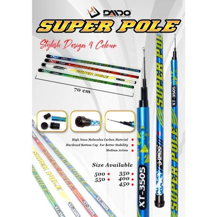 Daido Super Pole XT 5008 (5meter) FREE PIPA Joran pancing tegek carbon pasiran pinggir pantai karang
